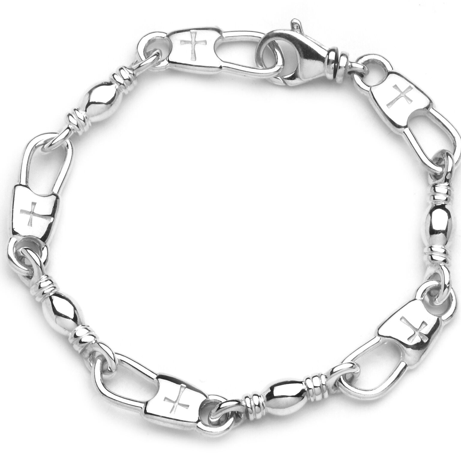 Cross Snap/Swivel Large Bracelet (MENS)
